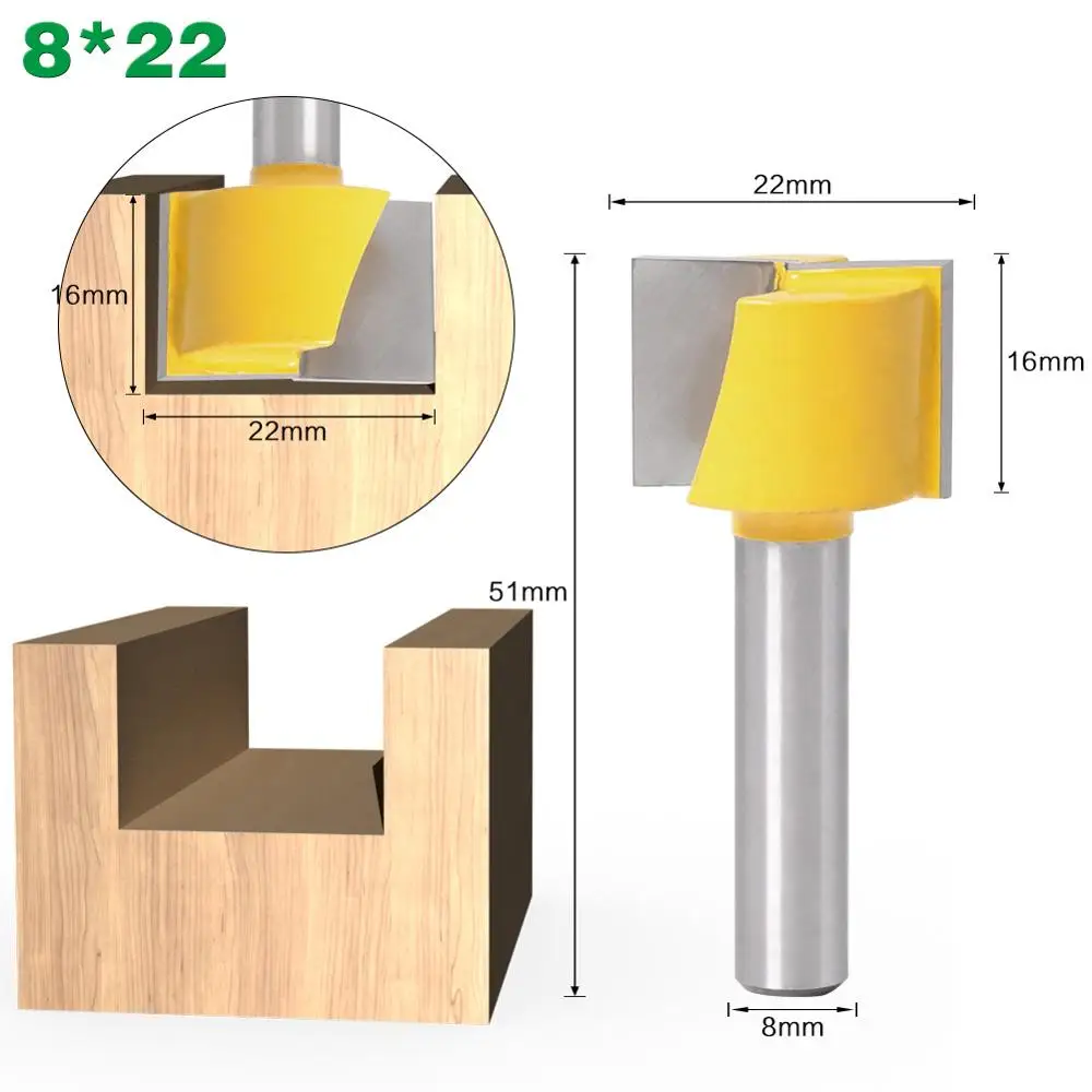 木工用クリーニングビット,8mm,16/18/20/22/25mm,木工用フライス盤