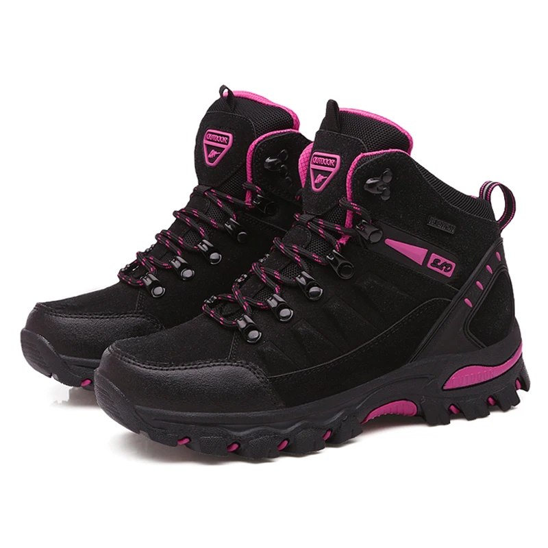 Botas de Trekking al aire libre para Mujer, zapatos de senderismo, zapatillas de escalada de montaña, botines de invierno