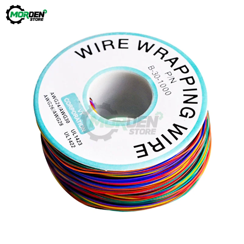 250m 30AWG avvolgimento filo stagnato rame B-30-1000 PCB cavo tagliere ponticello isolamento elettronico conduttore connettore filo