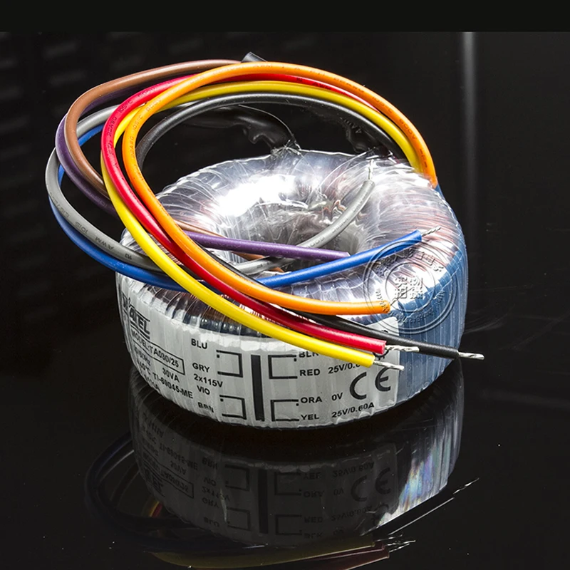 NORATEL 50W dual 9V, dual 15V, dual 12V, dual 18V, dual 25V open toroidal transformers. Primary input voltage: 0V-115V * 2