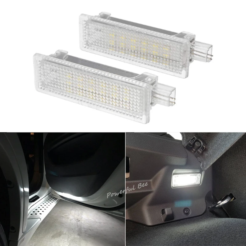 2 x Automobile LED door welcome footwell lamp luggage compartment lights for BMW 1/3/5/6/7/ X/ Z Class cars