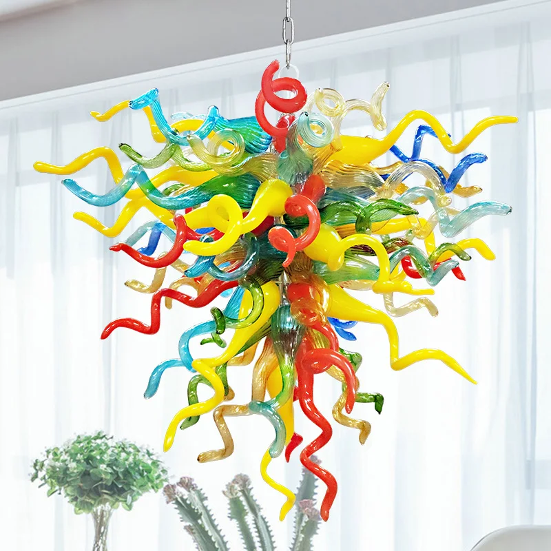 

Modern LED Chandelier Lighting Colored Hanging Indoor Light Fixture for Room Study Living Room Decorative Ceiling Light