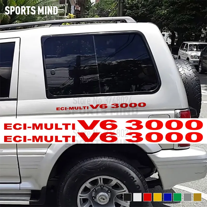 5 Pairs ECI-multi V6 3000 Vinyl Car Styling For Mitsubishi Pajero / DELICA Shogun Montero MK2 V20 Accessories Car Sticker Decals