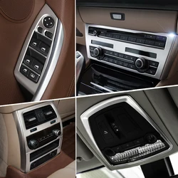 Chrome Accessories for BMW 5 Series GT F07 Car Interior Gearshift Air Conditioning CD Panel Door Armrest Cover Trim Car Stickers