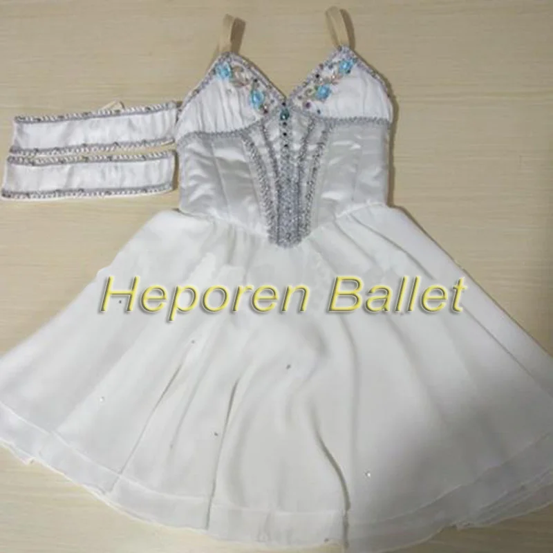 Ballet magic performance show dress  love god white big swing glitter and white  children or adult custom  fairy dance