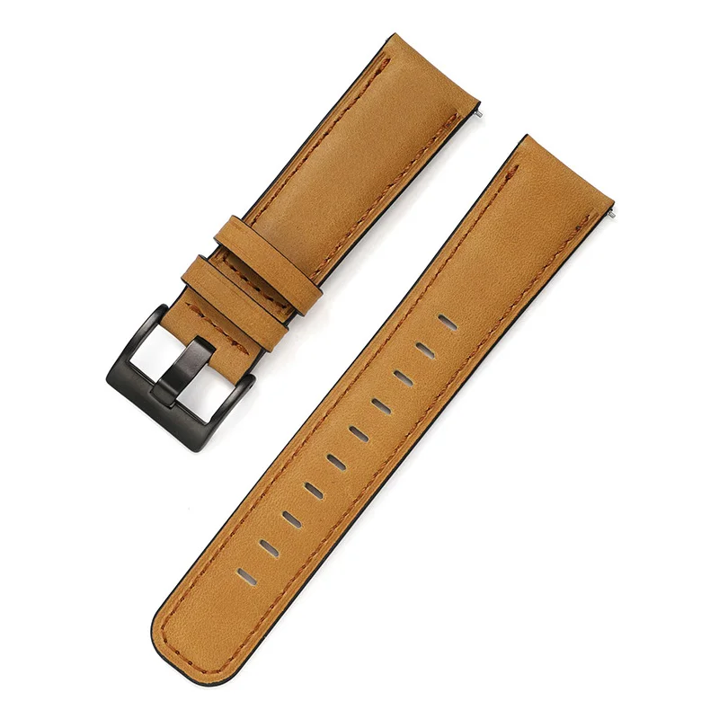 20mm 22mm Italian Oil Wax Genuine Leather Band for Samsung Galaxy Watch 3 46mm 42mm Gear S3 Active 2 Strap Huawei GT2 Bracelet