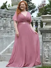2024 Plus Size Elegant V Neck Evening Dress #5