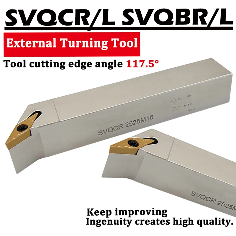 

1PCS SVQBR SVQBL SVQCR SVQCL 1616H11 2020K11 1616H16 2020K16 2525M16 Lathe Machine External Turning Tool Holder CNC Lathe Tools