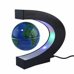 D2 LED World Map Magnetic Levitation Floating Globe Home Electronic Antigravity Lamp Novelty Ball Light Birthday Decoration Gift