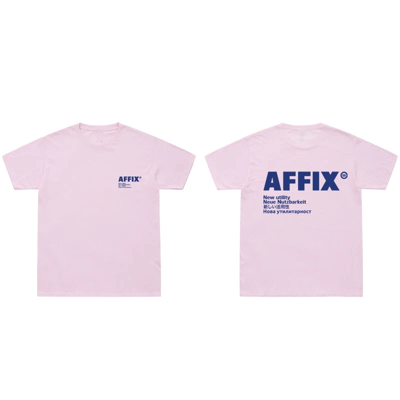 2024 AFFIX WORKS T-Shirts Man Women AFFIX New Utility Letter Print T Shirt 100% Cotton O-Neck Tee Shirt Kiko Kostadinov Tee Tops