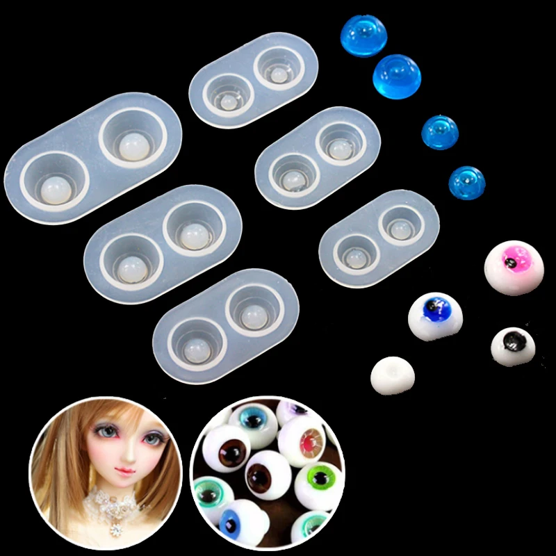 1Set DIY Doll Eyes Silicone Jewelry Tools UV Epoxy Resin Mold Pendant Mirror baby eye Shaped Jewelry Accessories craft art