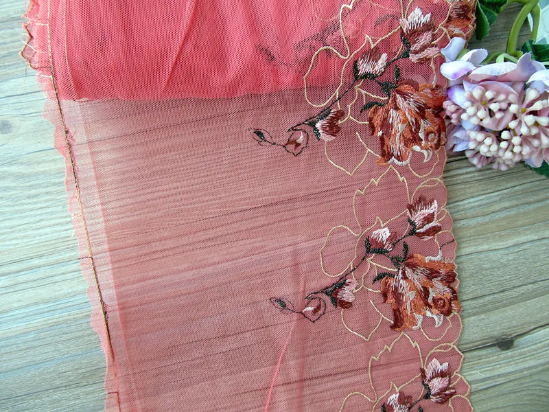 

15 ярдов вышитая кружевная бейка ткань цветок DIY ремесла свадебное платье материал одежды ткань ручной работы шириной 20 см