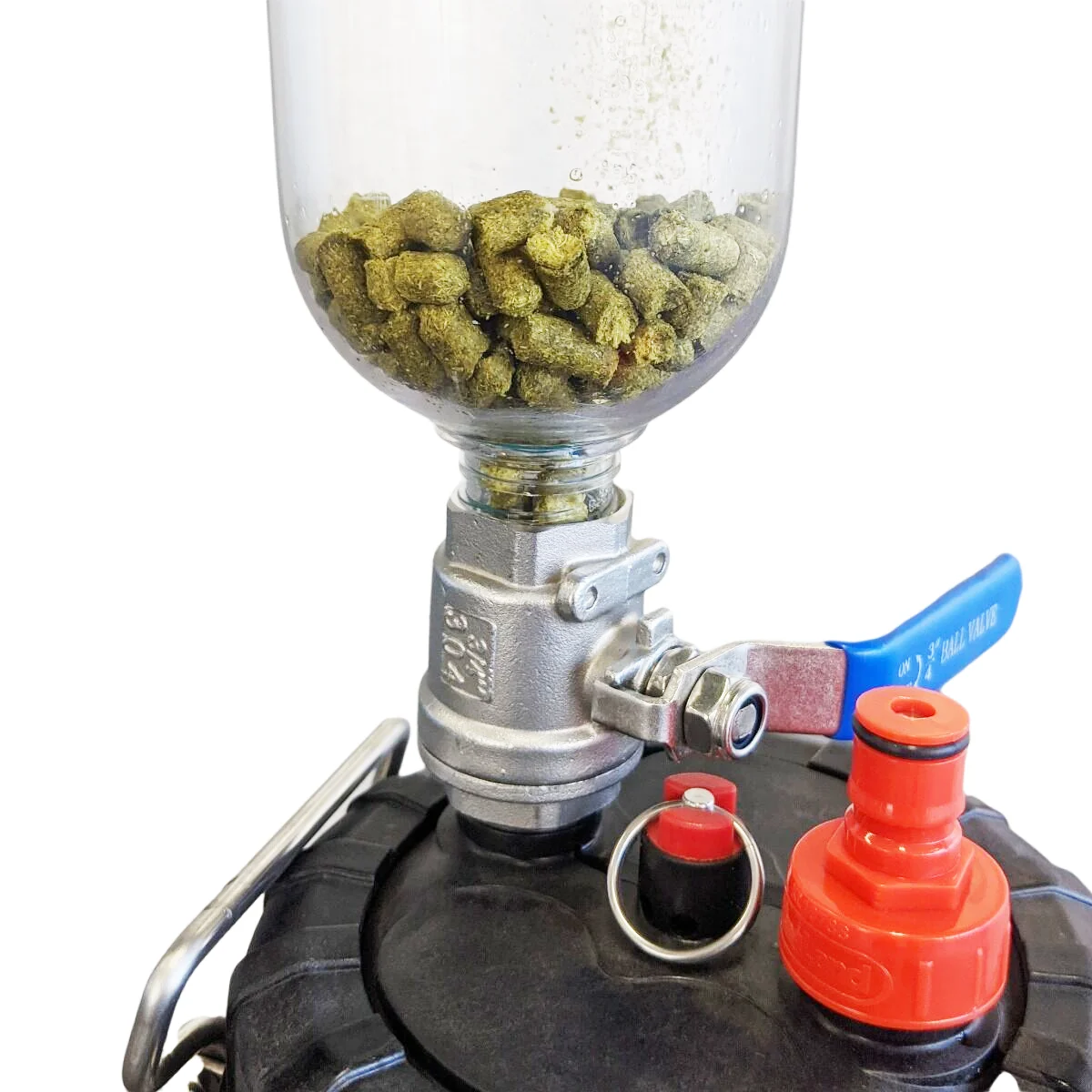 Kegland PCO1881 x PCO1881 Female Ball Balve - Dry Hop Device for FermZilla homebrew