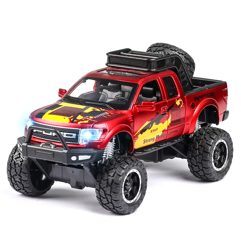 Diecast Spielzeug Fahrzeug Legierung Auto Modell Metall Räder Simulation Off-road Sound Und Licht Ziehen Auto Spielzeug Für jungen Ornament Geschenk