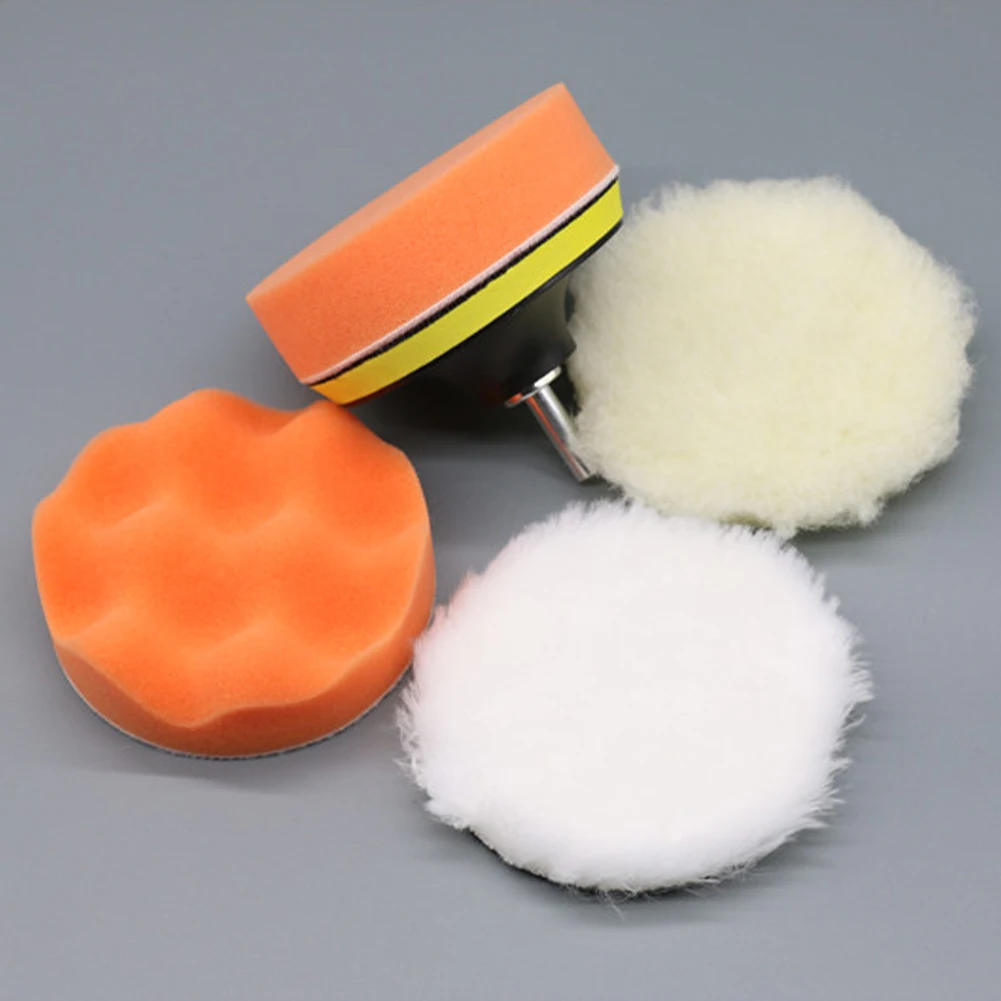 6PCS 3/4 Inch Wool Polishing Disc Waxing Polishing Buffing Car Paint Care Polisher Pads For Car Auto Washing Accessories