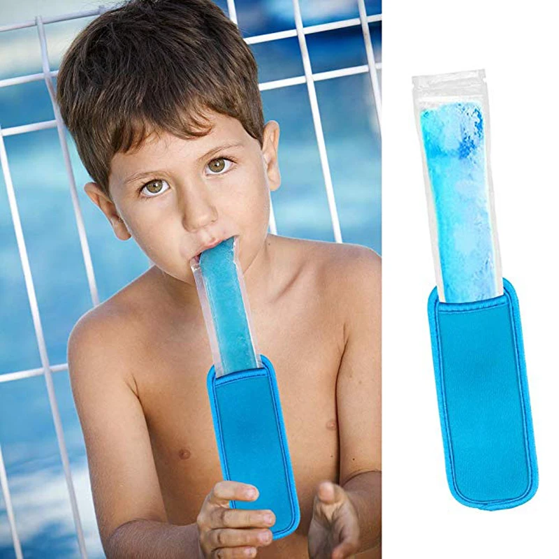 Confezione da 12-24 sacchetti per ghiaccioli riutilizzabili manicotti per ghiaccioli in Neoprene antigelo congelatore per ghiaccio copertura protettiva a forma di squalo sirena
