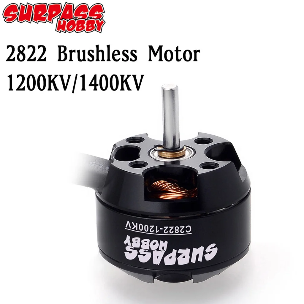 SURPASS HOBBY 2204(2822) 1200KV 1400KV 4 Poles Brushless Motor for RC 3D Airplane Fixed-wing Cessna