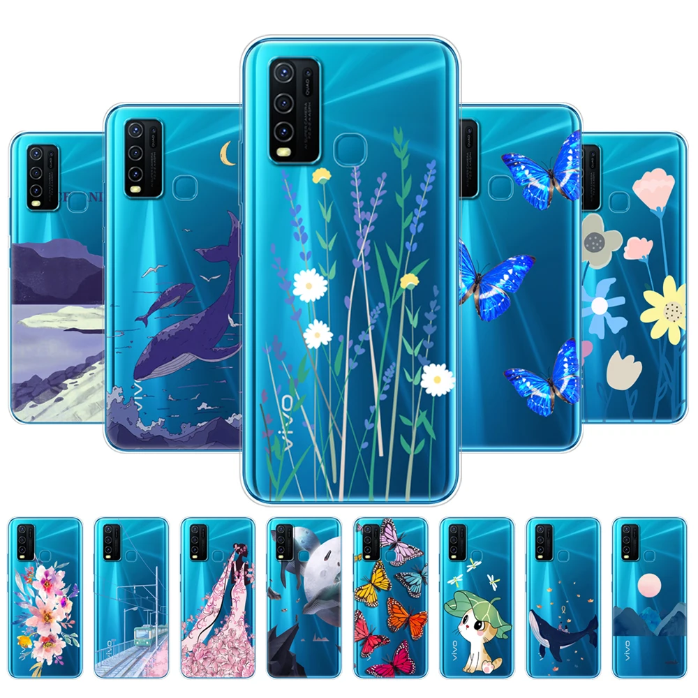 For Vivo Y30 Y50 Case Phone Back Cover For Vivo Y 30 50 Coque VivoY30 VivoY50 Case Soft TPU Silicon Bumper Protective Bag