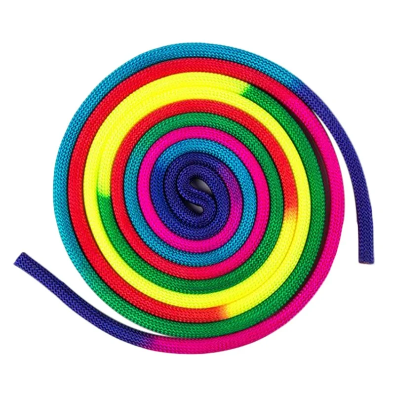 Gym Rainbow Color Rhythmic Gymnastics Rope Solid Competition Arts Training Rope Gymnastics Rope Professional