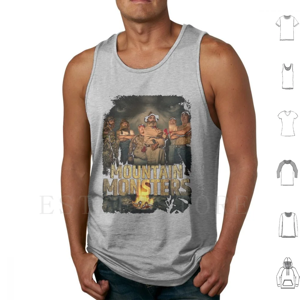 Camisetas sin mangas Monster Trapper, chaleco de algodón para monstruos de montaña Bigfoot Wild Bill Huckleberry Tv Show Series Fiction Wolfman Devil Dog