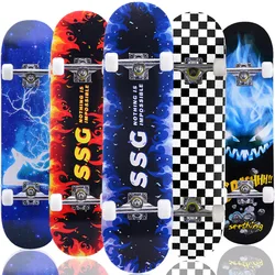 Youth 31 Inch Skateboard Road Adult Brush Street Four-wheel Beginner Double Rocker Concave Skateboard