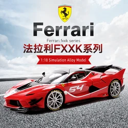 Bburago 1:18 Ferrari FXXK EVO Alloy Car Model Simulation Car Decoration Collection Gift Toy Die Casting