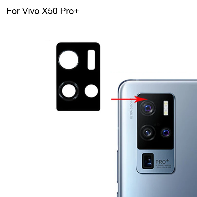 2PCS High quality For Vivo X50 Pro+ Back Rear Camera Glass Lens test good For Vivo X 50 Pro Plus Replacement Parts