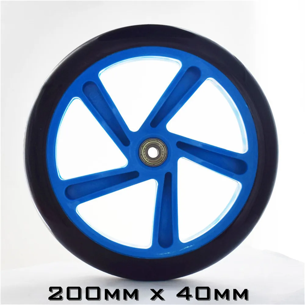 1 piece 200mm 180mm 175mm 145mm 120mm 40mm 30mm 24mm Scooter Skating Wheel Tyre Durable PU Skateboard Rodas with Bearing