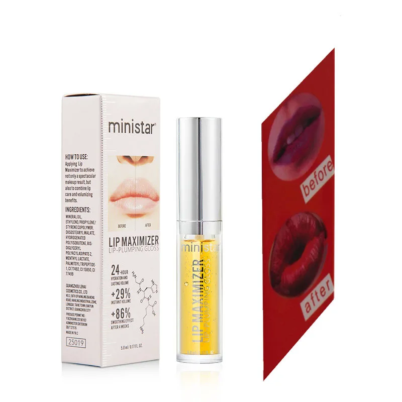 Ginger Mint Lip Plumper Liquid Nourishing Moisturizing Enhancement Sexy Lip Gloss Transparent Makeup Brighten Lip Plumping Oil