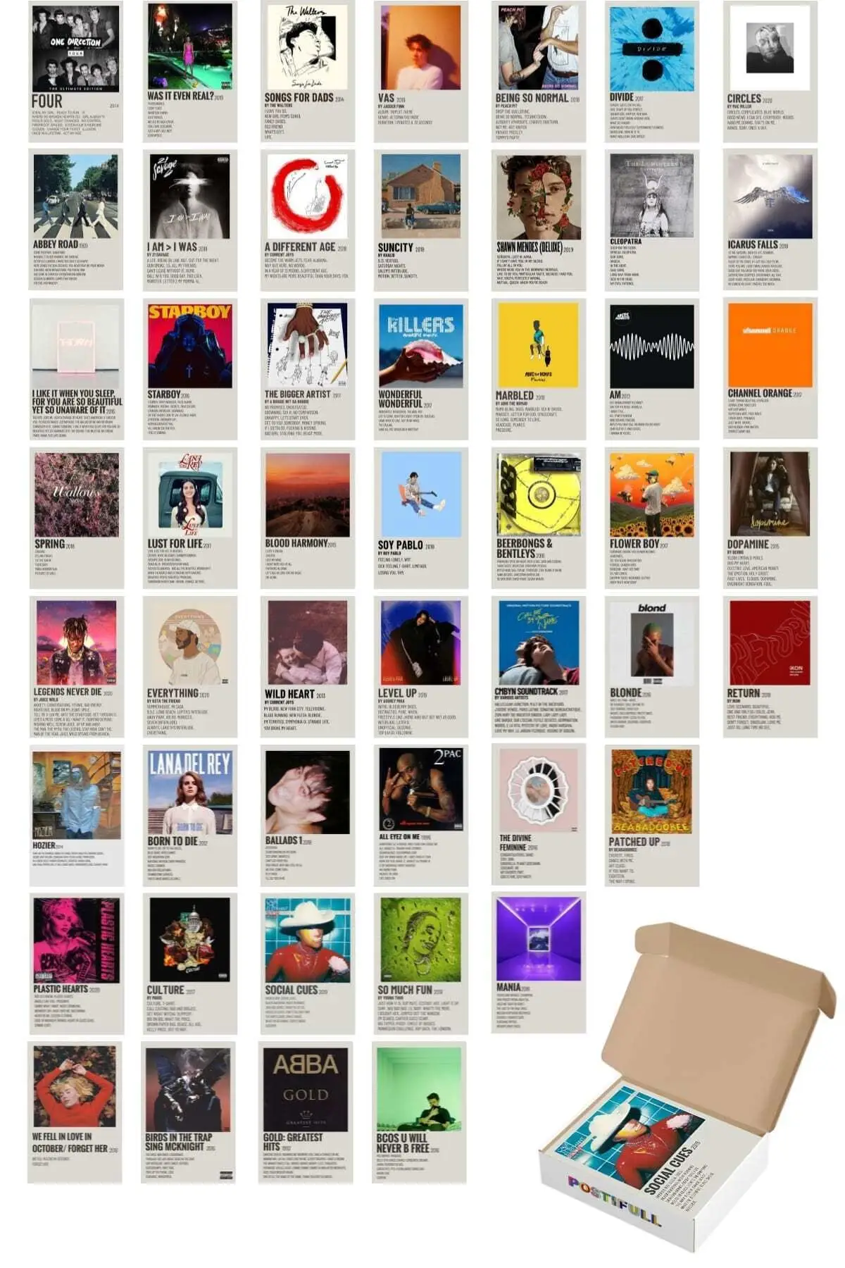 Album Covers Polaroid Wall Poster Set-Poster Collage Set-50 Pcs