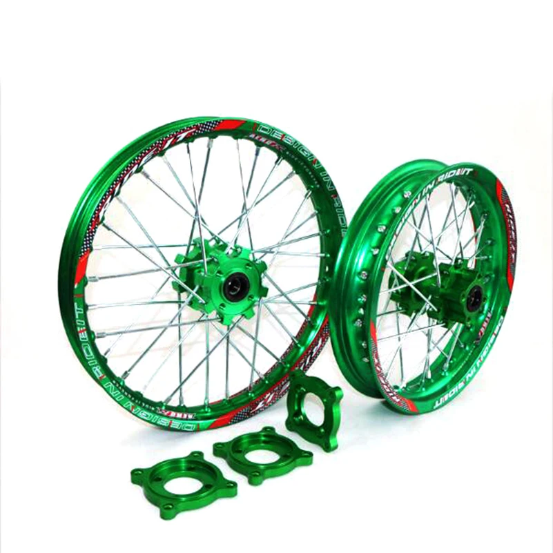 15mm Front 1.40-14 Rear 1.85-12 inch Alloy Wheel Rim with CNC Hub For KAYO HR-160cc TY150CC Dirt Pit bike 12/14 inch wheel