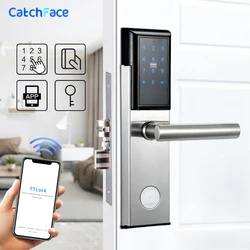 TTlock App Electronic Digital Door Lock Bluetooth Wifi Password Keypad Smart Lock Code Door Lock for Airbnb Apartment Gate Lock