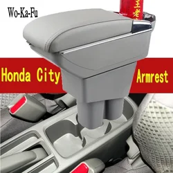 Arm Rest For Honda City Armrest Box Center console central Store content Storage box with cup holder ashtray USB interface