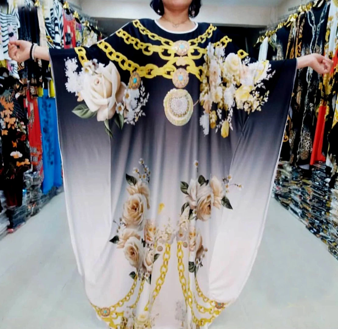 African Dresses For Women Dashiki Long Maxi Dress Loose Summer Vetement Femme 2021 Traditional Africa Clothing Fairy Abaya