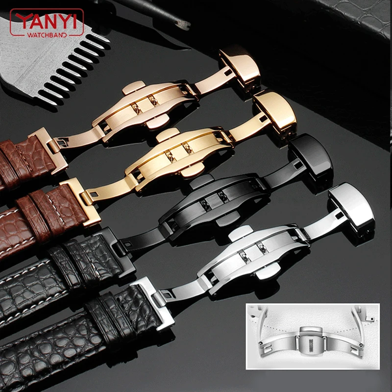 Alligator Leather Watchband 18mm 20mm 21 22mm Genuine leather bracelet high-grade watch band handmade strap watches accessories