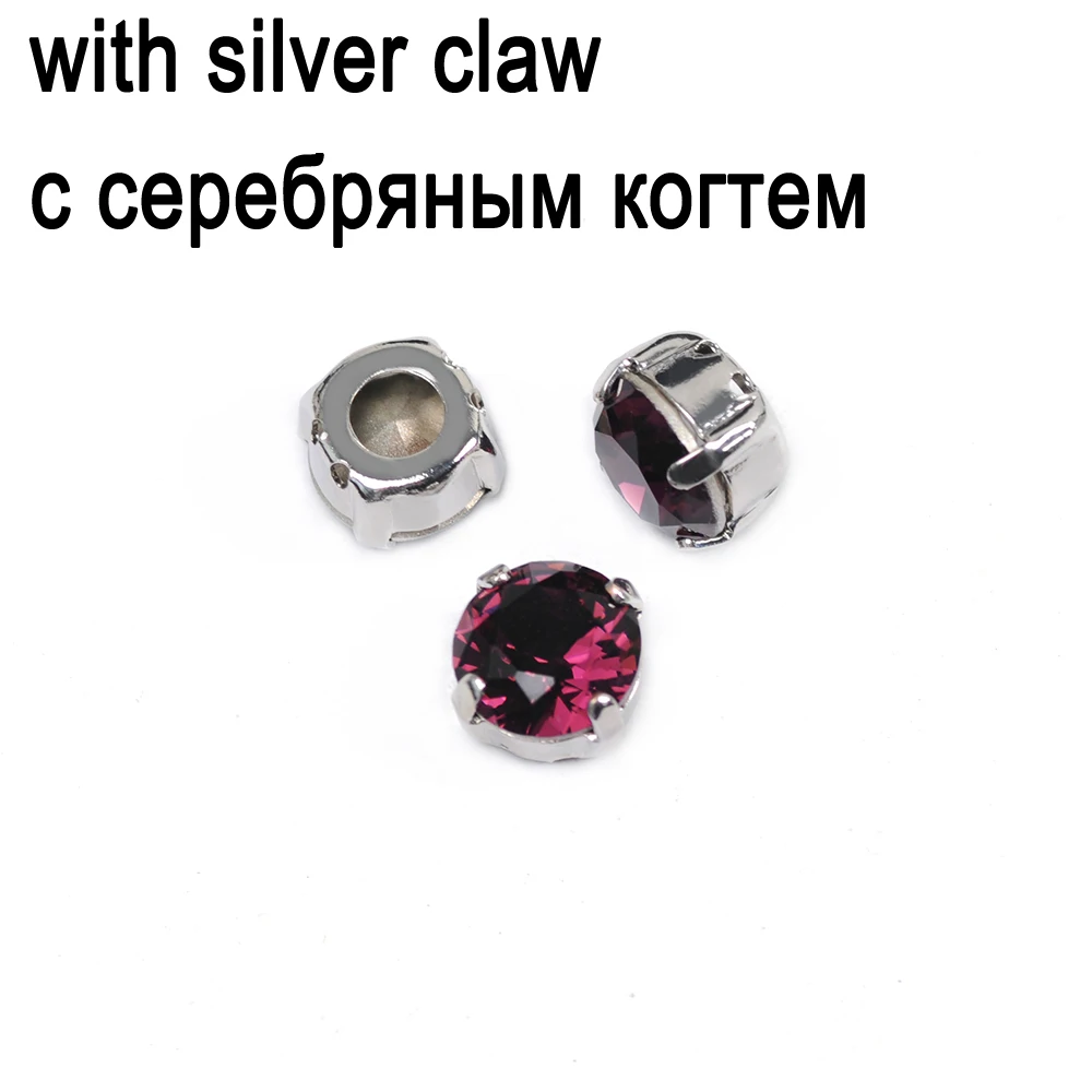 CTPA3bI Amethist Kleur Briljant Geslepen Glas Steentjes Met Klauw Naaien Crystal Stones Strass Diamant Voor Kleding Jurk Ambachten