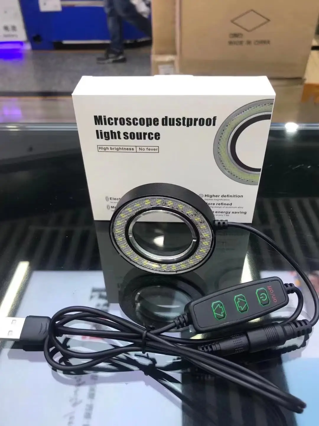 

Ультратонкий регулируемый кольцевой светильник-осветитель, лампа для микроскопа, USB-разъем с пылезащитной крышкой для телефона, ремонт BGA, лампа для микроскопа