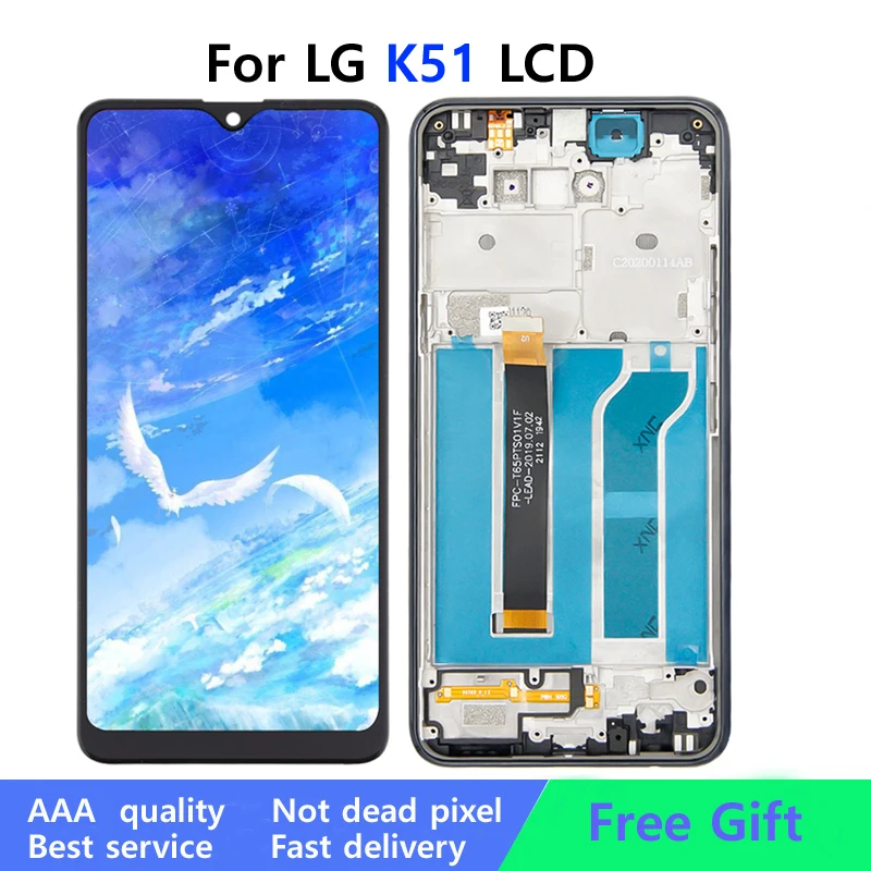 6.5 inch  K51 Orignial Screen For LG K51 LM-K510UM LM-X540 LCD Display With Touch Sensor Digitizer Assembly