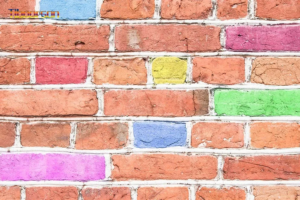 3D กำแพงการถ่ายภาพพื้นหลังกระเบื้องที่มีสีสันเก่า Master ผู้ใหญ่ภาพ Photoshoot Photozone Photocall Photo Studio