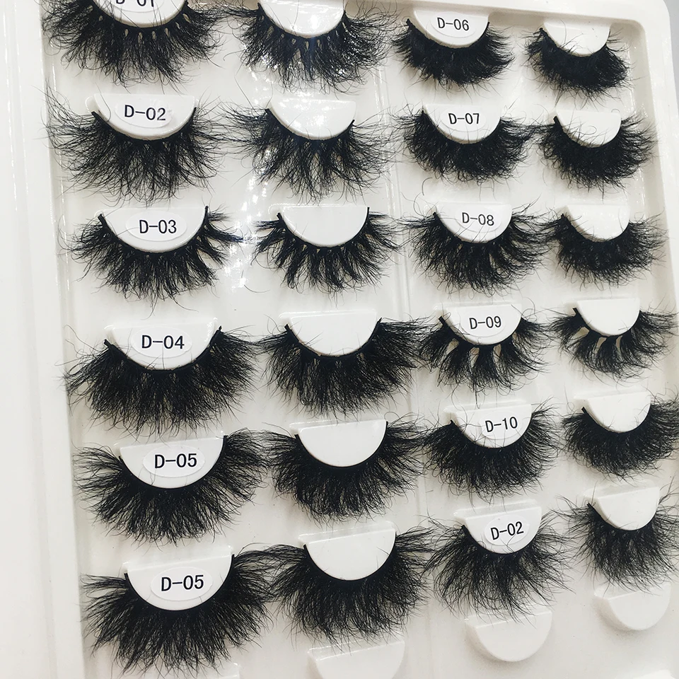 Fluffy Eyelashes 25mm Mink Lashes 10 Styles Wispy Soft Long Real Mink 3d Lashes Makeup Beauty Eye Lashes Mink Eyelashes