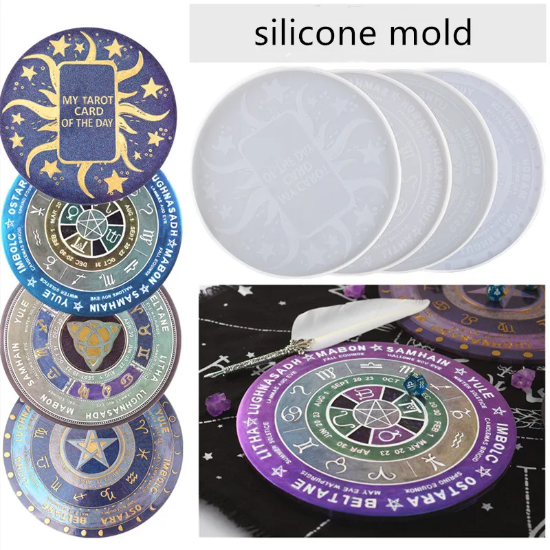 Tarot Astrology Astrolabe tray Ornaments Silicone Mold DIY Mold Epoxy Resin UV Resin Jewelry Making Decorative Craft Tool