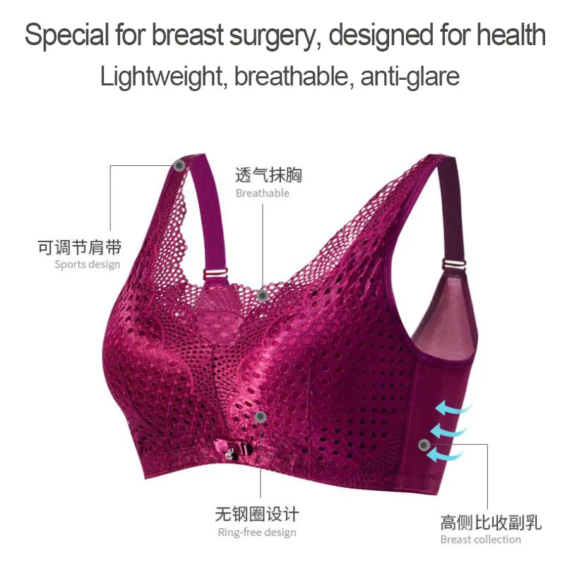 Mastectomy Bra Two-in-one Breast Prosthetic for Breast Cancer after Surgery Silicone Fake Breast Bra no Steel Ring Underwear