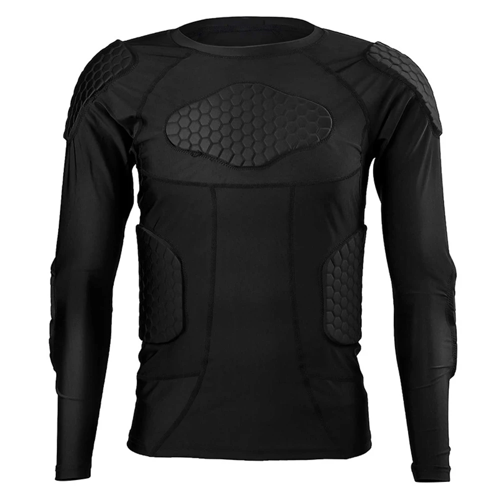 Men\'s Padded Protective Gear Suit Training Suit Suitable for Football Basketball Paintball Rib Protector Pants Training Set