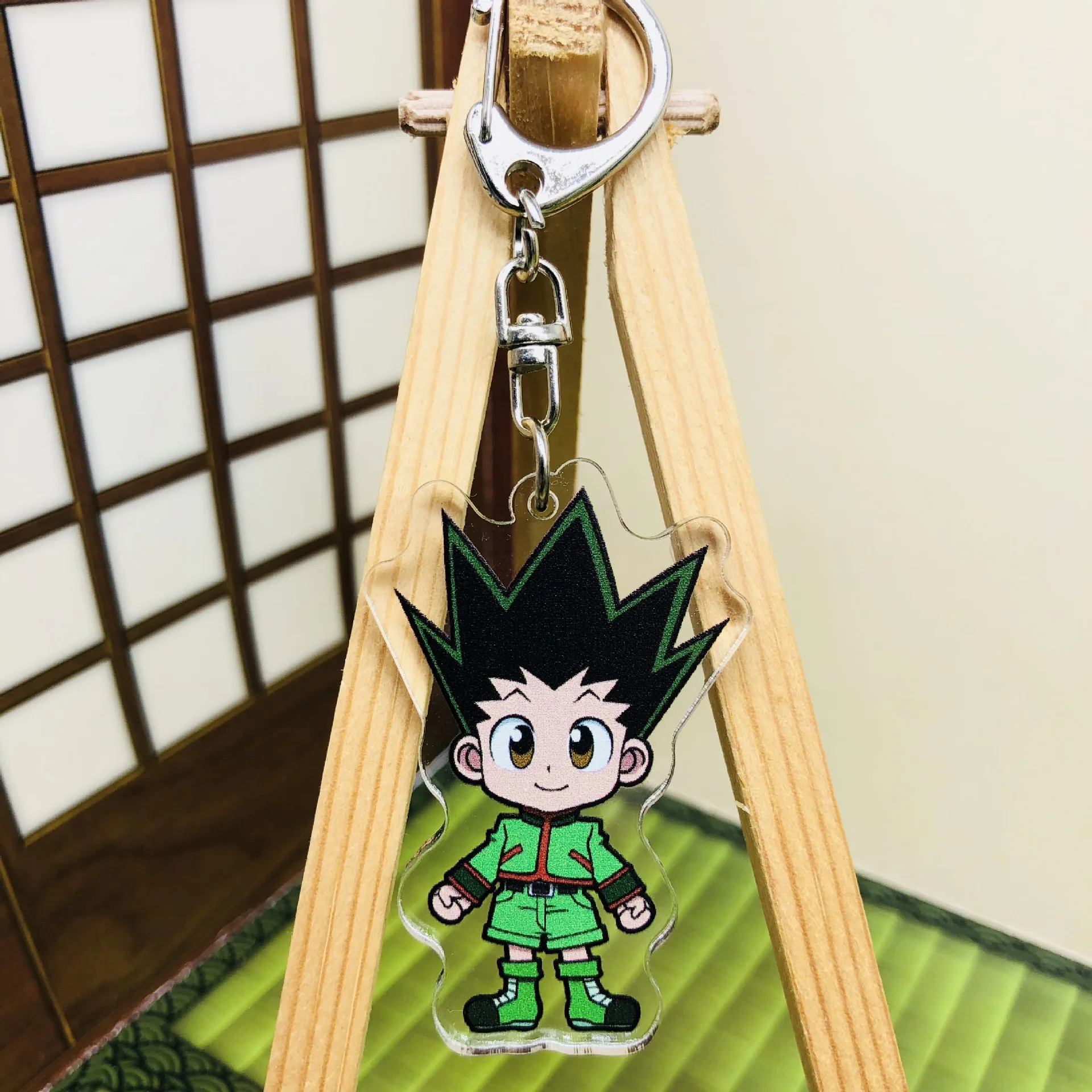 New Anime Hunter X Hunter Keychain Cosplay Delicate Printed Craft Cartoon Figures Key Chain School Bag Charm Teens Gift Trinkets