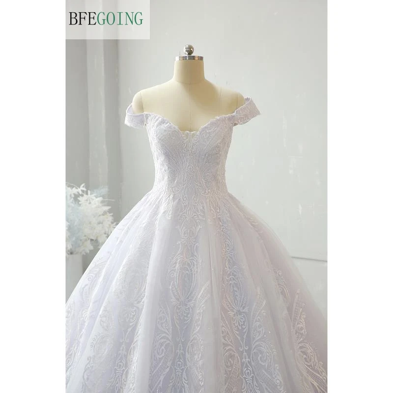 Robe de mariée en dentelle Organza blanche luxueuse, longueur au sol, avec des Appliques, sur mesure