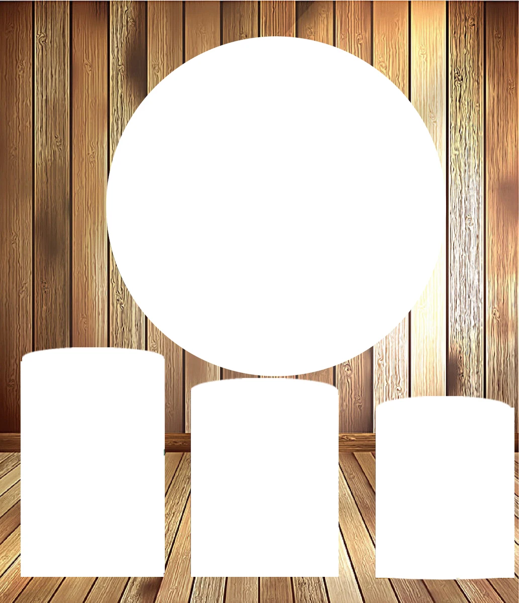 Fondo circular redondo, telón de fondo blanco, rosa, azul, negro, cubierta de cilindro de Color sólido, decoración de fiesta de cumpleaños, cartel de pastel elástico