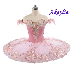 Sleeping beauty Ballet Tutu professional pink pancake tutu costume competition for the Nutcracker Tutu platter Skirt Kids JN0247