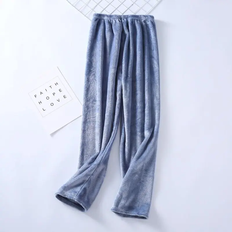 Sleep Bottoms Women Long  Pants Solid Flannel Womens wear Soft Coral Fleece Comfortable Korean Style Pajamas Nightwear