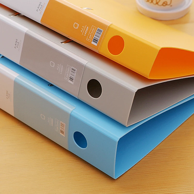 Colorful A4 File Cover 2-Ring Binder A4 File Folder For Document Organizer Office Supplies
