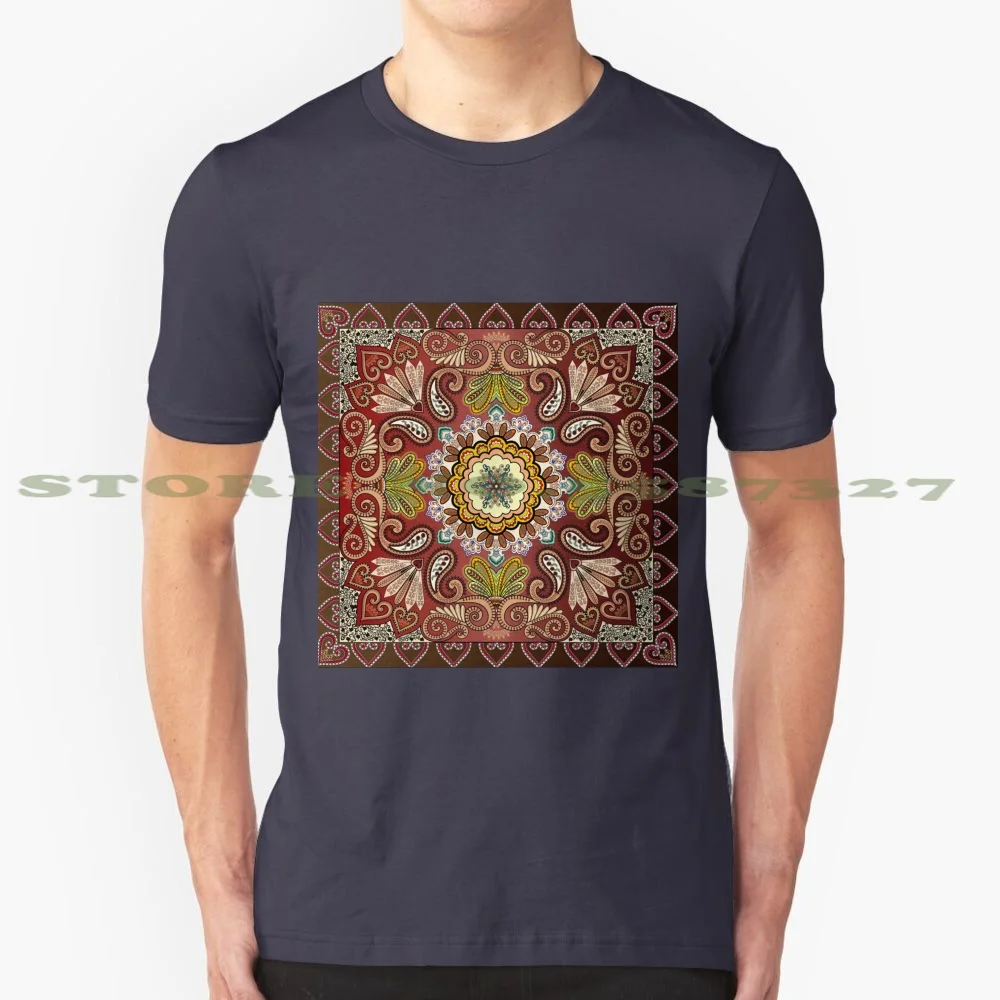 Paisley Retro 100% Pure Cotton T-Shirt Bandana Background Digital Paper Cowboy Paisley South Country Rural Hat Style Texas